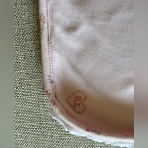 Baby girl blanket pink flowers